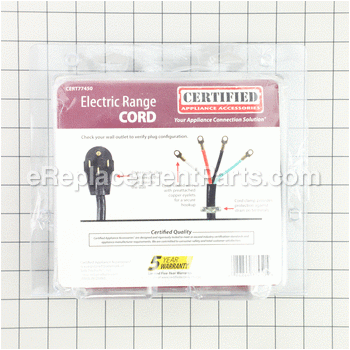 Range Cord 40a/4-Foot /4w/C - CERT77450:Certified Accessories