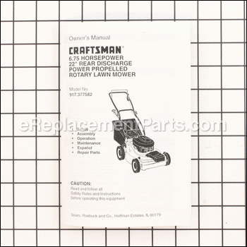 Owners Manual - 917166062:Craftsman