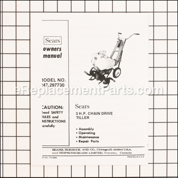 Owners Manual - 770-6993:Craftsman
