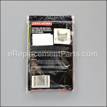 Shop Vacuum Filter Bag - 17892:Craftsman
