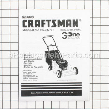 Owners Manual - 149060:Craftsman