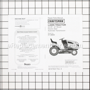 Parts Manual - 581879527:Craftsman