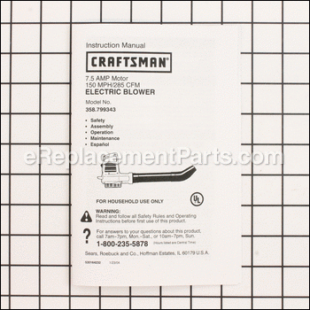 Operators Manual - 530164232:Craftsman