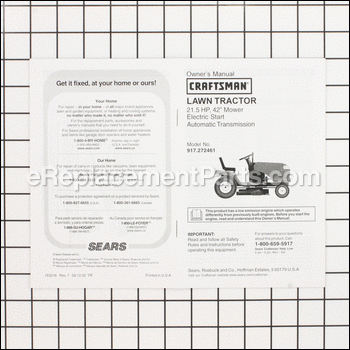 Owners Manual - 917183216:Craftsman