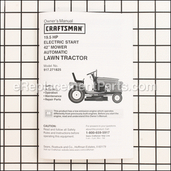 Owners Manual - 917179603:Craftsman