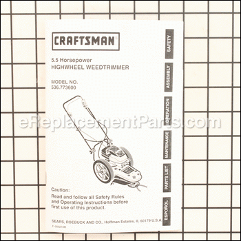 Owners Manual - F-000210M:Craftsman