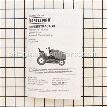 Owners Manual - 532182096:Craftsman