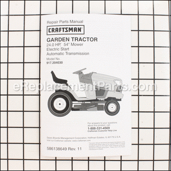 Parts Manual - 586138649:Craftsman