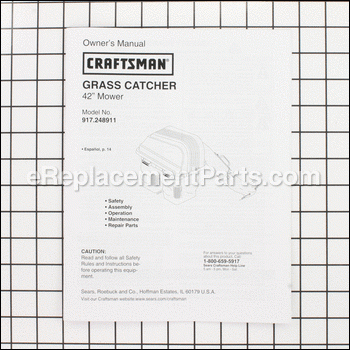 Owners Manual - 917418095:Craftsman