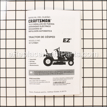 Owners Manual - 917165057:Craftsman