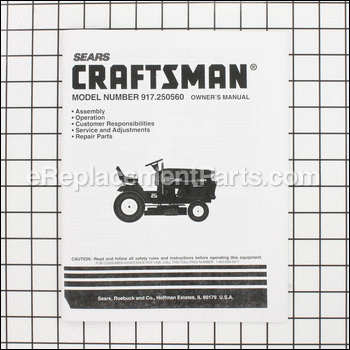 Owners Manual - 917147593:Craftsman