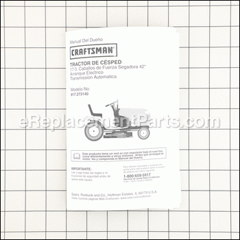 Owners Manual - 917184997:Craftsman