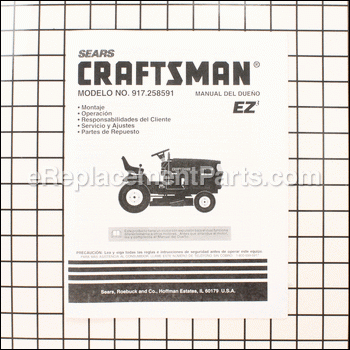 Owners Manual - 159745:Craftsman
