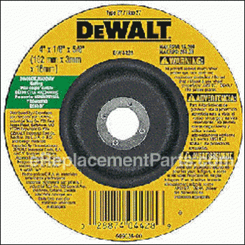 Grinding Wheel - 4-1/2-inch Di - DW4528:DeWALT