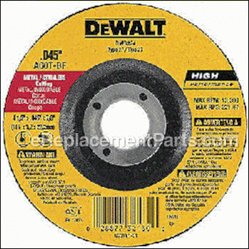 Grinding Wheel - 4-1/2-inch Di - DW8424:DeWALT