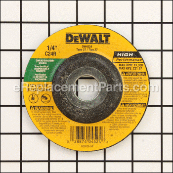 Grinding Wheel - 4-1/2-inch Di - DW4524:DeWALT