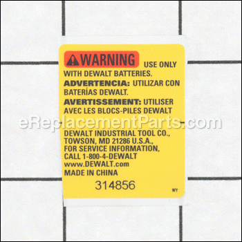 Warning Label - N439105:DeWALT