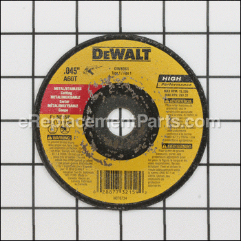 Cutting Wheel Metal/stainless - DW8061:DeWALT