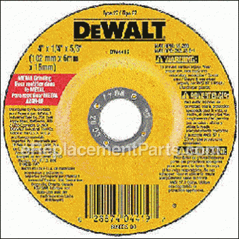 Grinding Wheel - 5-inch Diamet - DW4619:DeWALT