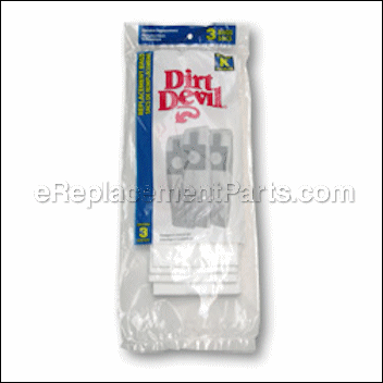 3 Pack Type K Standard Vacuum Bag for Stick Vacuums - RO-320230:Dirt Devil
