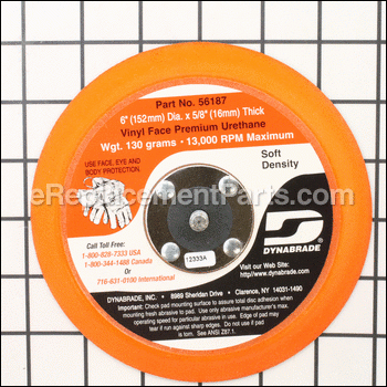 5/8" Premium Urethane Pad - 56187:Dynabrade