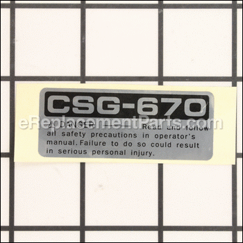 Label - Model-csg-670 - X503006280:Echo