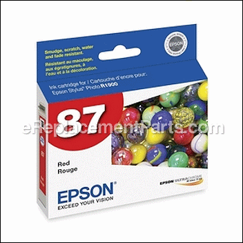 Ultrachrome Hi-Gloss 2 Pigment Red Ink Cartridge - T087720:Epson