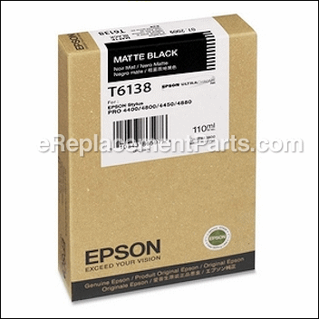Ultrachrome Matte Black Ink Cartridge - T613800:Epson