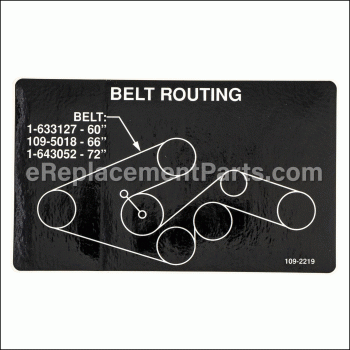 Decal,belt Routing - 109-2219:eXmark