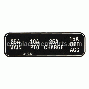 Decal-fuse - 109-7330:eXmark