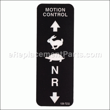 Decal-motion Control - 109-7232:eXmark