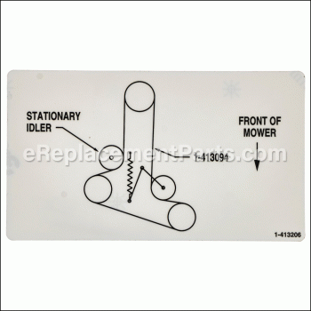 Decal,belt Routing - 1-413206:eXmark