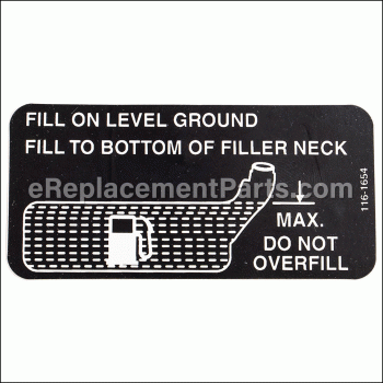 Decal-fuel Fill - 116-1654:eXmark