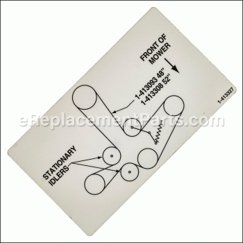 Decal,belt Routing - 1-413327:eXmark
