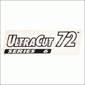 Decal,ultracut 72 Series - 109-9440:eXmark