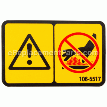 Decal-warning, Hot Surfac - 106-5517:eXmark