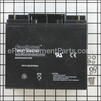 Battery 12v18ah Sealed - 0H1663:Generac