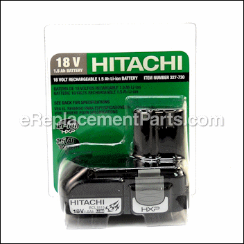 18V Li-Ion 1.5 Ah Power Tool Battery - 327730:Metabo HPT (Hitachi)
