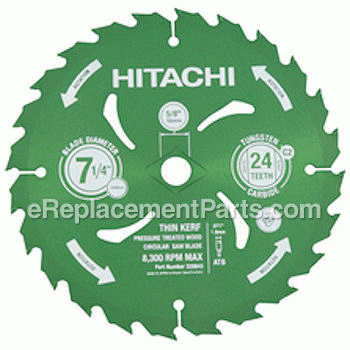 TCT Saw Blade 185mm-D16 Hole-NT24 - 320843:Metabo HPT (Hitachi)