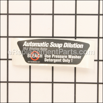 Soap Dilution Label - 941608003:Homelite