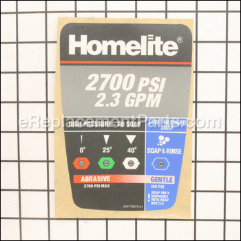 Performance Label - 940779073:Homelite