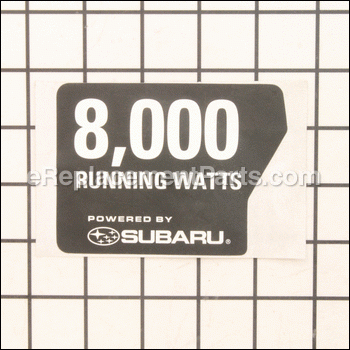 Running Watts Label - 940596001:Homelite