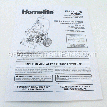 Replacement Parts List (961032113) - 988000352:Homelite