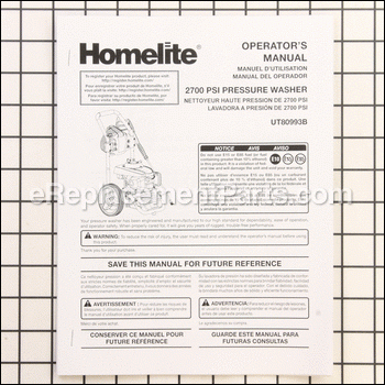 Operator'S Manual - 990000135:Homelite