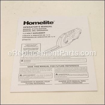 Operator's Manual - 988000640:Homelite