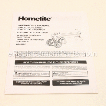 Operator'S Manual - 987000509:Homelite