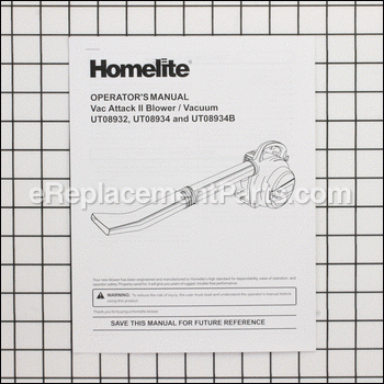 Operator'S Manual (Ut08934B) - 983000257:Homelite