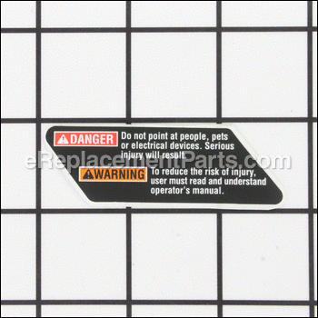 Trigger Guard Warning Label (English) - 940324016:Homelite