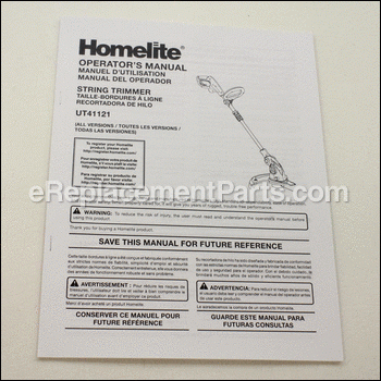 Operator's Manual - 988000444:Homelite