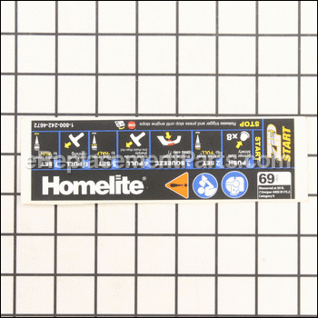 Starting Label - 940642012:Homelite